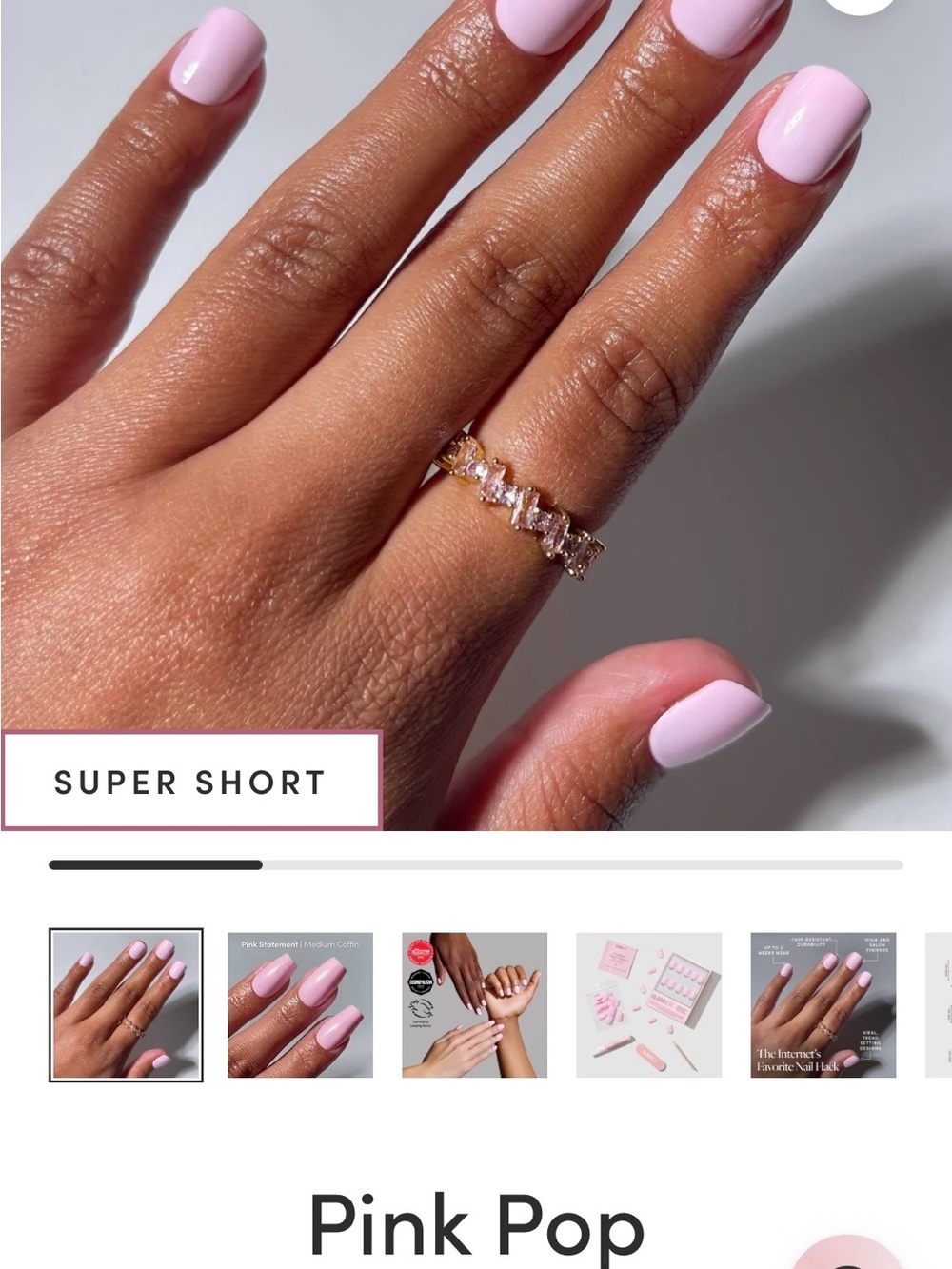 Set of 3 Glamnetic Press-On Nails - Super Short | NWT - Picture 5 of 11